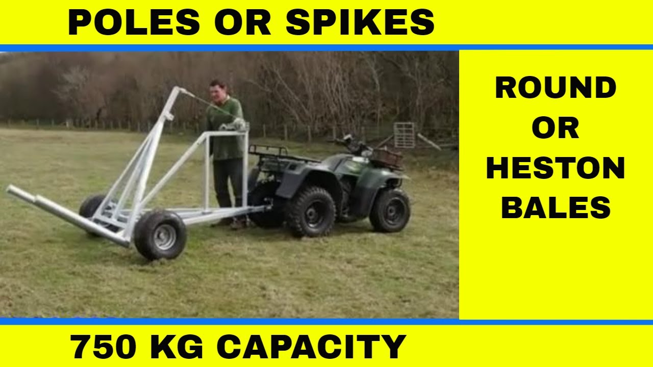 ATV Bale Trailer for round and Heston bales