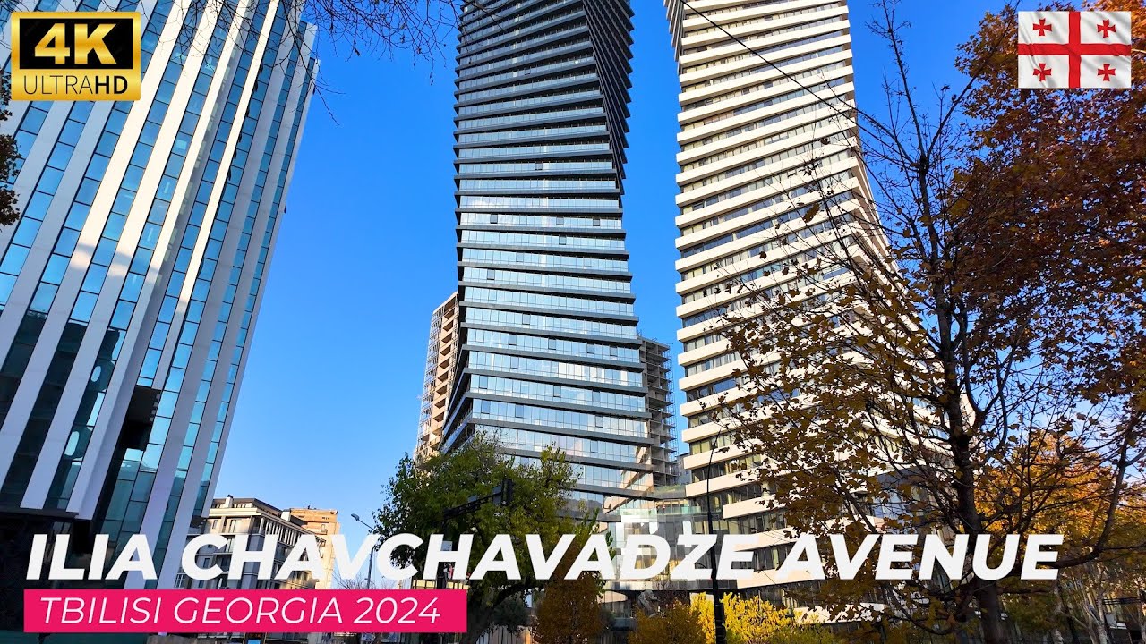 【4K】Tbilisi City Walking Tour in Ilia Chavchavadze Avenue 2024