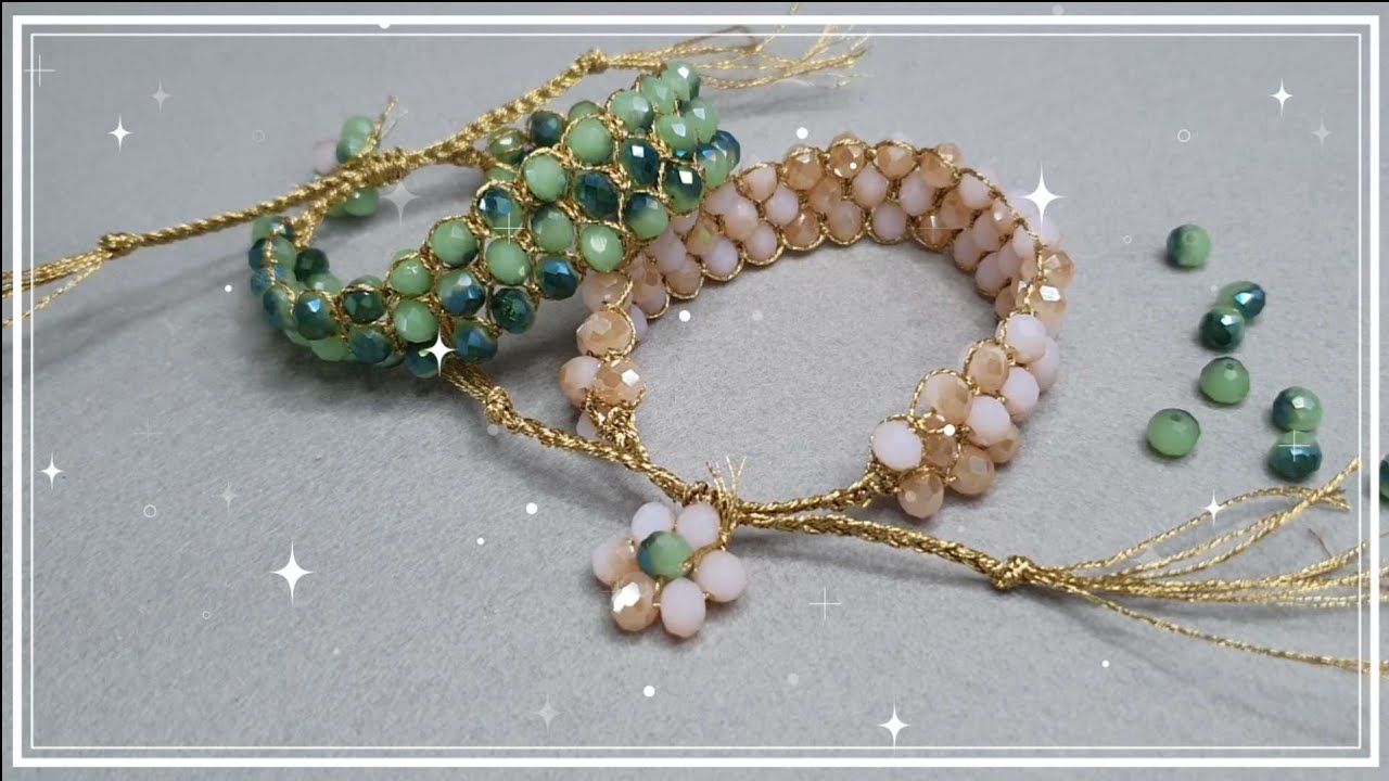 Macrame Knot Bracelet made by Glass Beads🪢 글래스비즈로 만든 마크라메 매듭 팔찌🪢