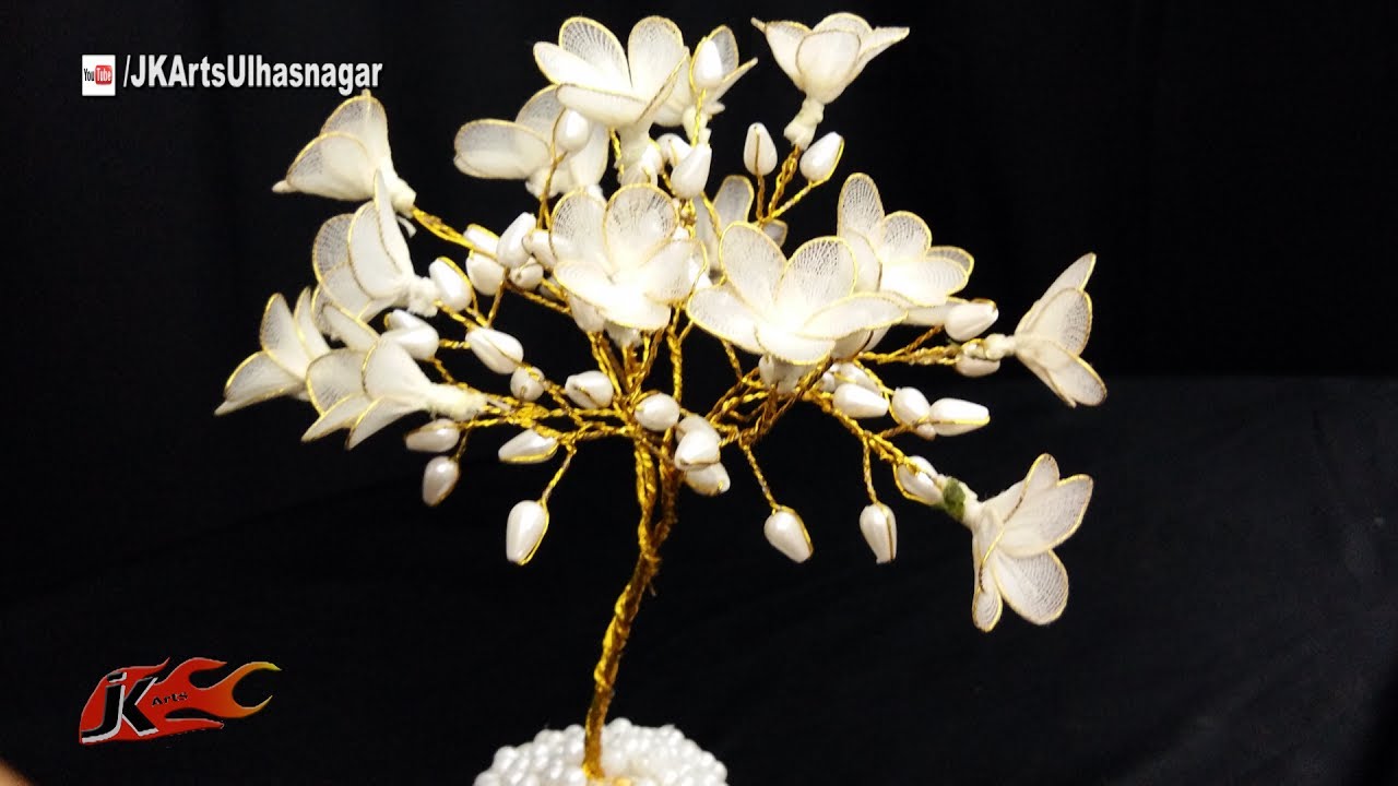 DIY Stocking Flower Wire Tree | How to make | JK Arts 1238