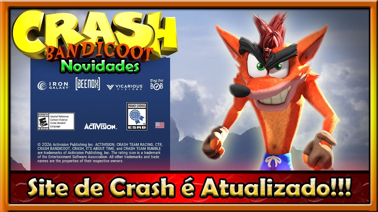 SITE DE CRASH BANDICOOT É ATUALIZADO + POLÊMICA DE CTR 2010!!!