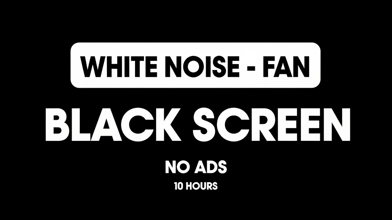 10H Fan White Noise 🌬️ Sleep, Study, Focus & Relaxation, Deep Sleep Sound, ASMR, ADHDFocus, CalmMind