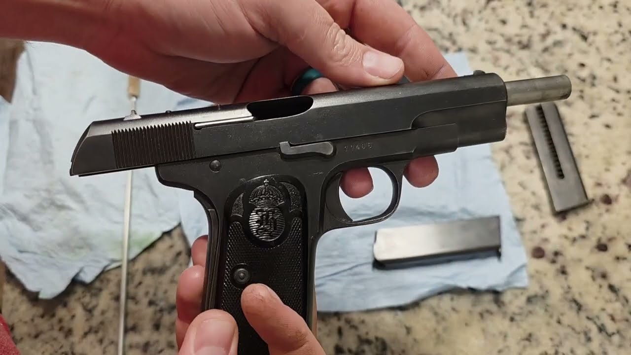 Colt 1907 Pocket Hamerless Disassembly and Cleaning: Husqvarna 380 Pistol Referbish 