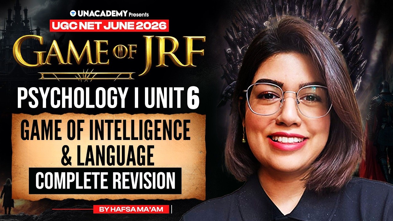 UGC NET Psychology | GAME OF INTELLIGENCE & LANGUAGE Revision| UGC NET Psychology 2026 | Hafsa Mam