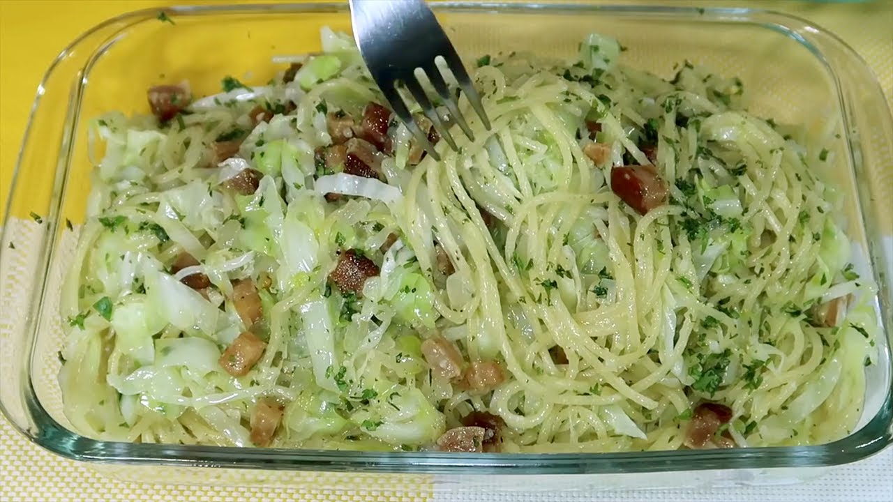 Repolho e macarrão uma combinação perfeita