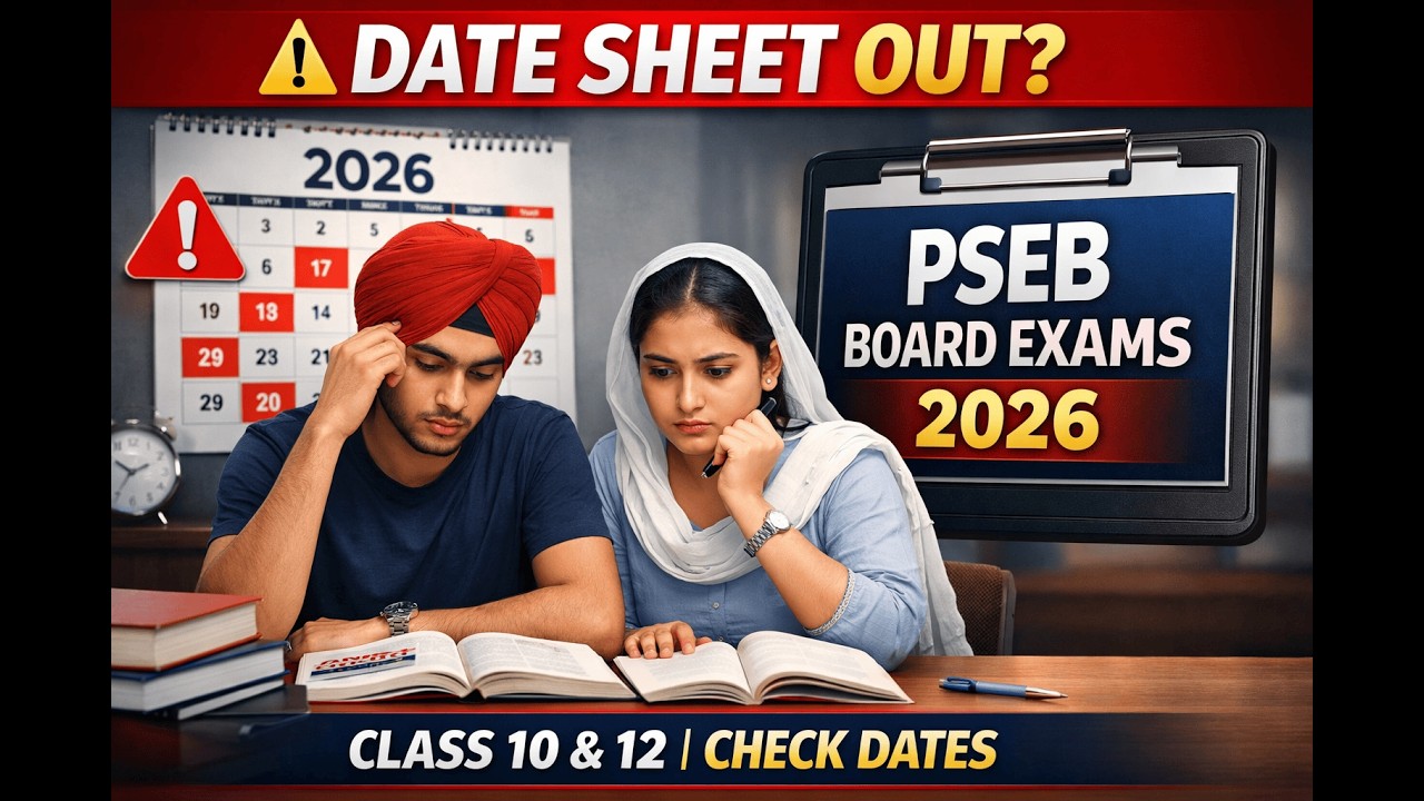PSEB Date Sheet 2026 OUT? | Class 10 & 12 Board Exam Dates Here