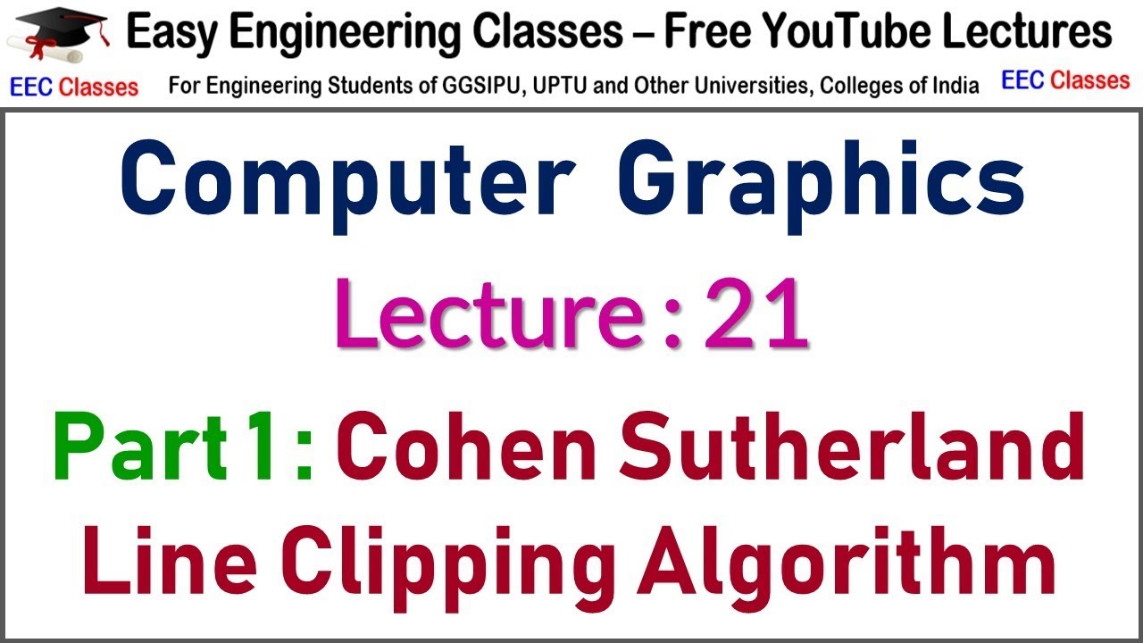 CGMM Lecture 21 | Cohen Sutherland Line Clipping Algorithm Part 1 - Hindi/English