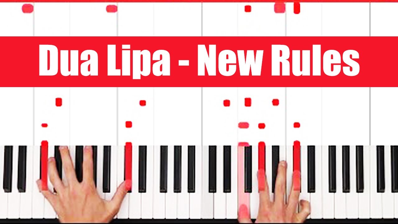 New Rules Dua Lipa Piano Tutorial Easy Chords