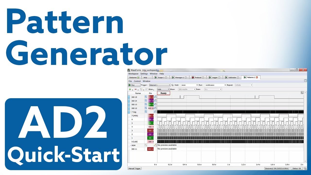 Analog Discovery 2 QuickStart: Video 13 - Pattern Generator