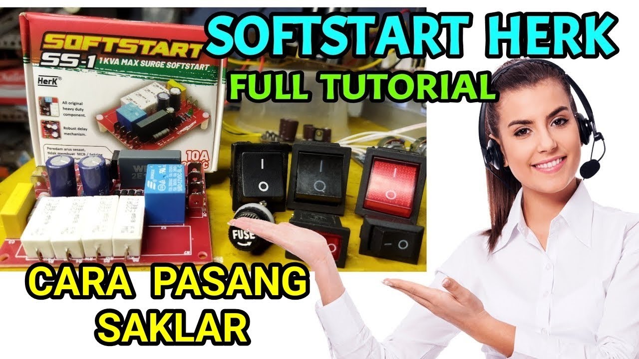 Soft Start Anti Jeglek pada amplifier cara pemasangan saklar