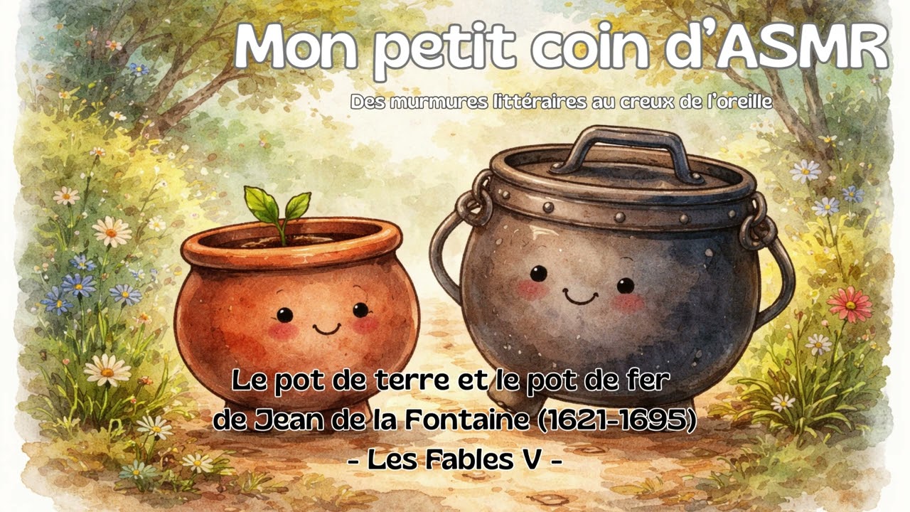 ASMR-FR Chuchotement du poème Le pot de terre et le pot de fer de Jean de la Fontaine