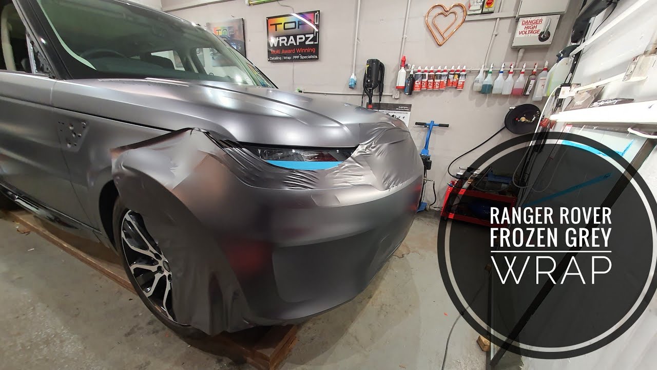Hybrid range rover | Timelapse vinyl wrap | Arlon Satin Metallic | Frozen grey |