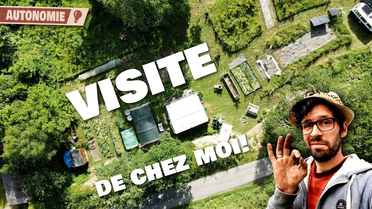 Je vis en AUTONOMIE dans une CARAVANE : visite de mon terrain, potager, animaux et installations