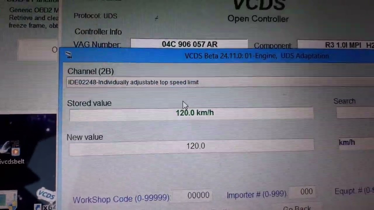 VCDS speed limiter removal