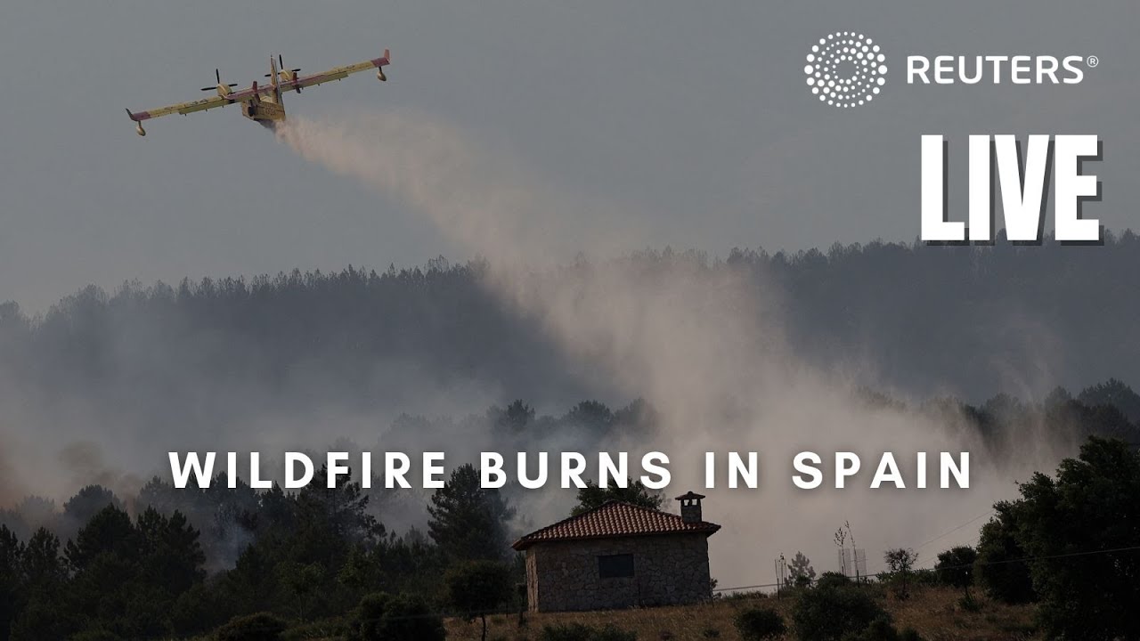 LIVE: Wildfire rages in Spain's western region