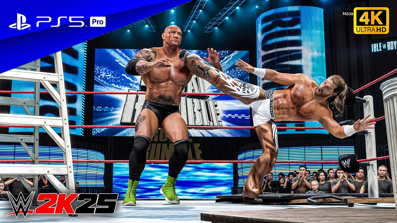 WWE 2K25 — Шон Майклз против Батисты — полный матч на Royal Rumble | PS5™ Pro [4K60]