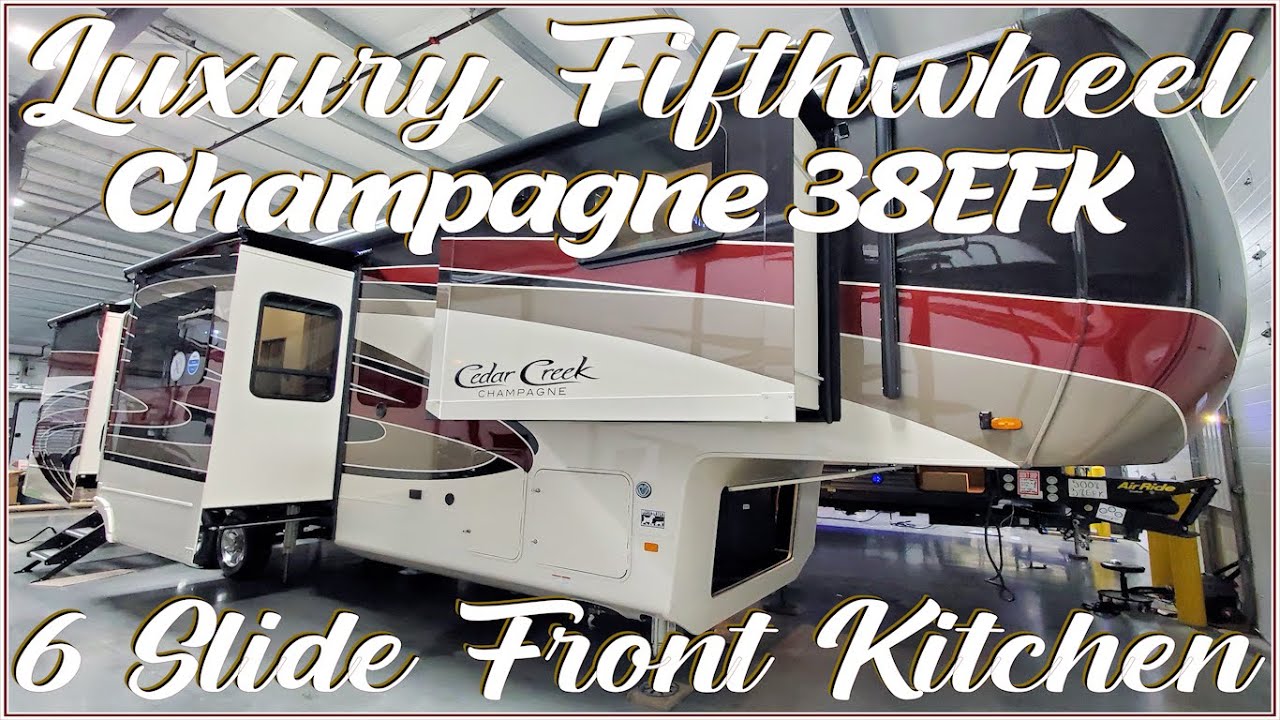 2021 Cedar Creek Champagne 38EFK Luxury Front Kitchen Fifth Wheel @ Couchs RV Nation RV Walkthrough