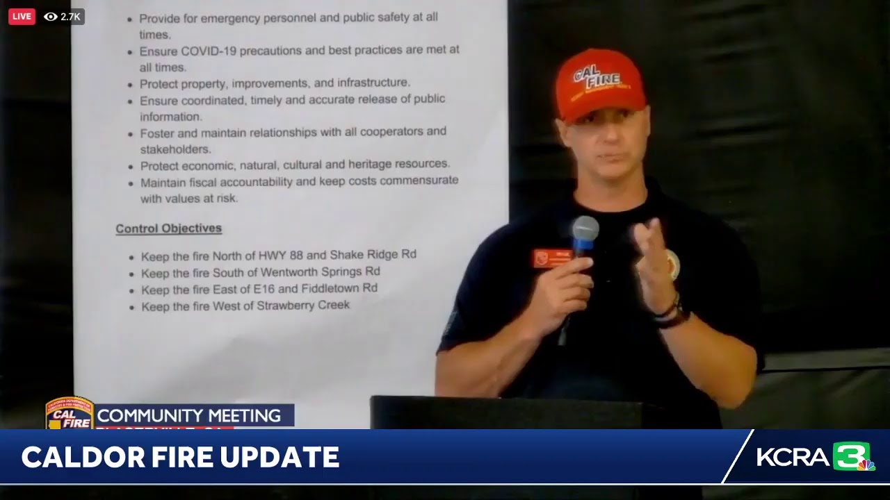 LIVE | Cal Fire provides update on Caldor Fire burning in El Dorado County