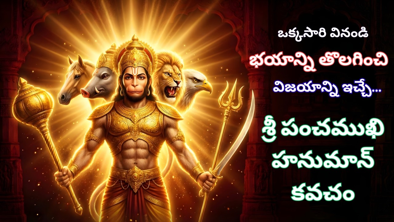 శ్రీ పంచముఖి హనుమాన్ కవచం | Sri Panchamukhi Hanuman Kavacham | Powerful Protection Stotram In Telugu