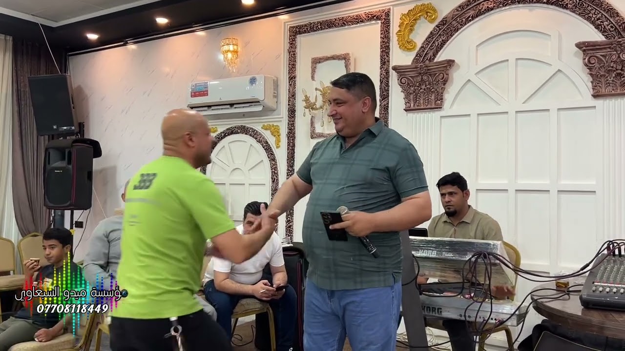 عتابه ودبكات الفنان الكبير مروان السبعاوي والعازف عبود الاسمر حفلة زواج عبدالعزيز السبعاوي
