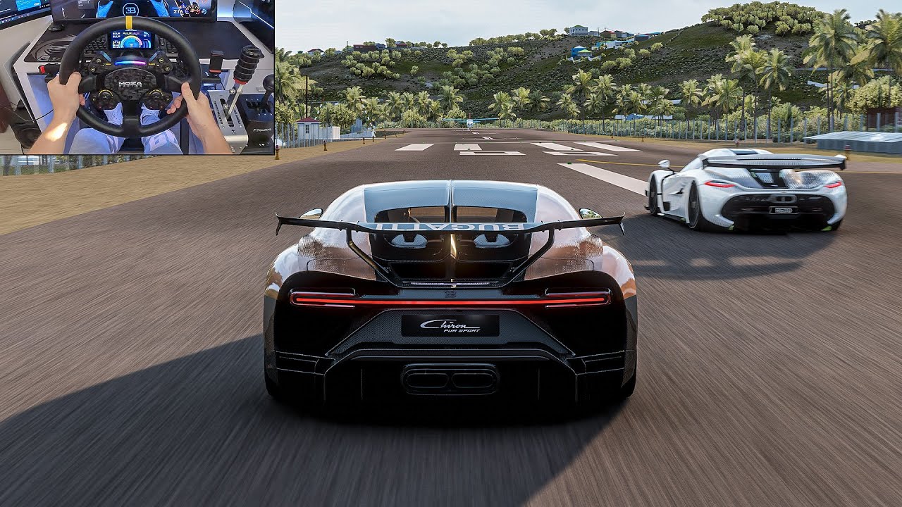 Andrew Tate's 1500HP Bugatti Chiron Pur Sport Vs Koenigsegg Jesko - Assetto Corsa | Moza R9 + VR