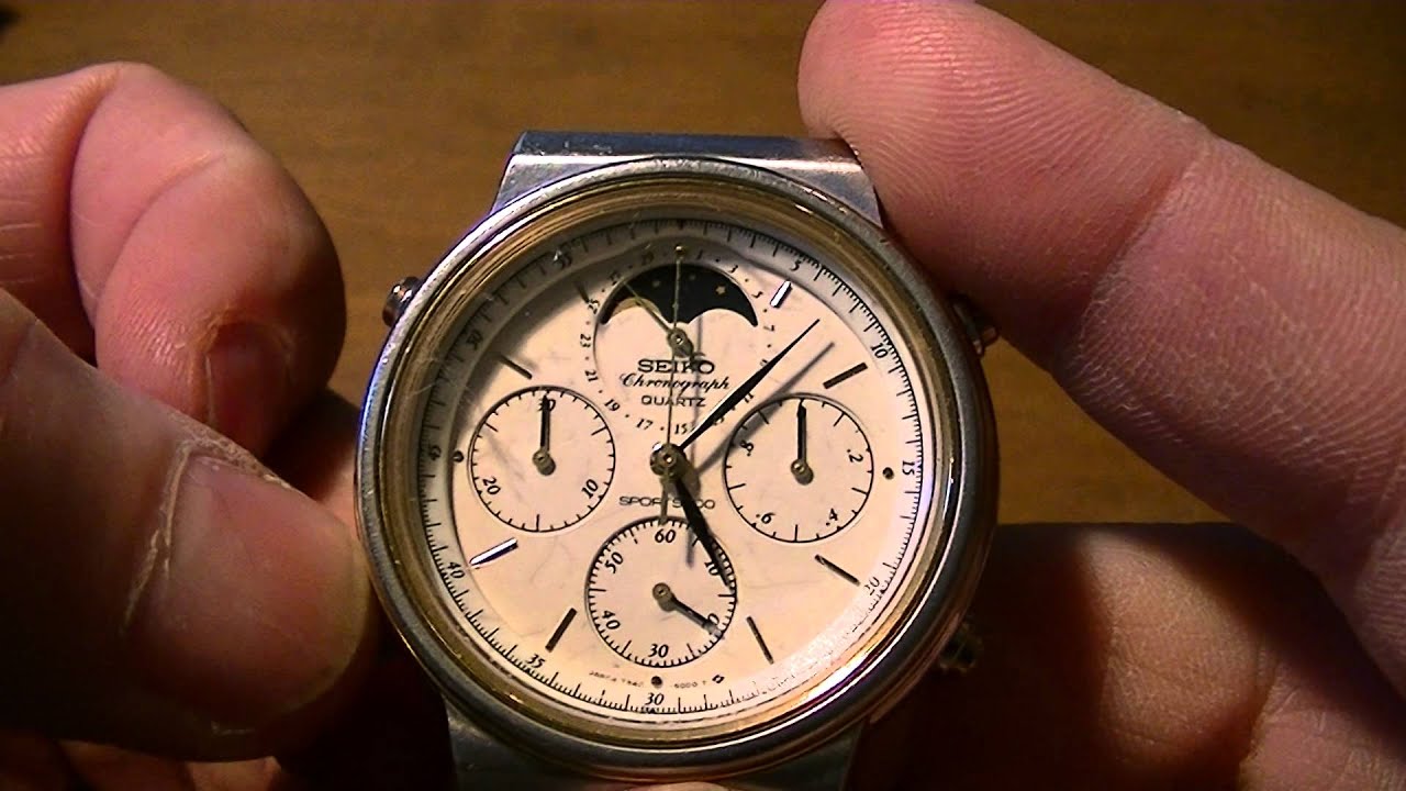 How I restored a Seiko 7A48-5000 Men's Quartz Chronograph Quartz Wrist Watch with Moonphase