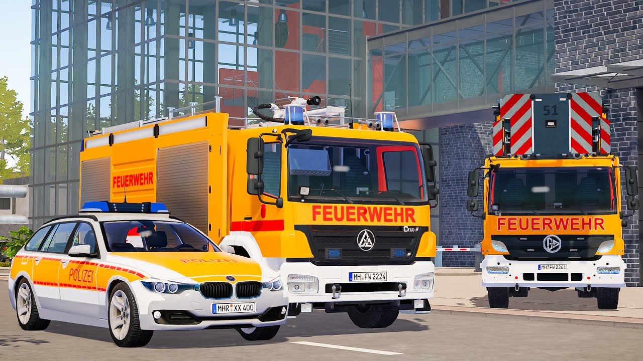 Orange Emergency Call 112 - Lille New Skins Police, Fire Brigade Truck on Duty! 4K