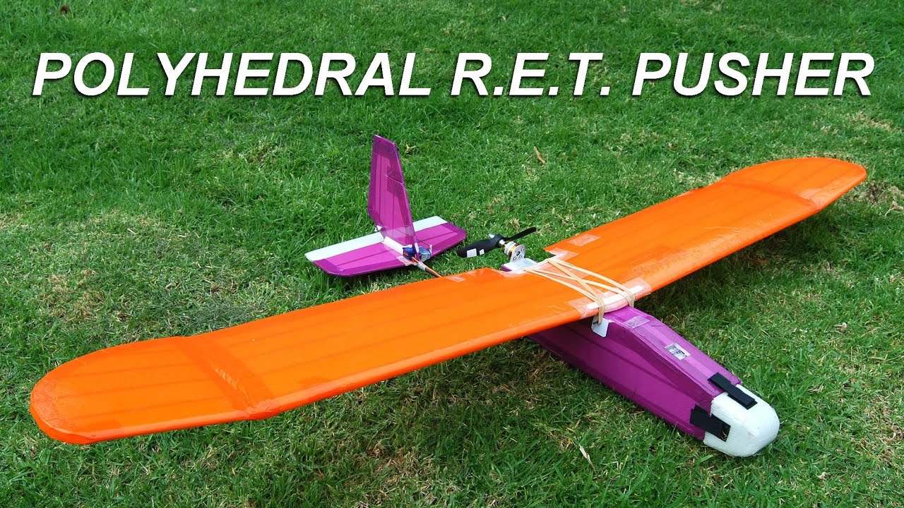 Polyhedral pusher motor glider