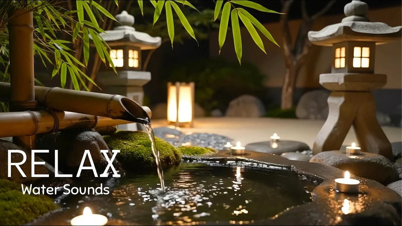 Water Sounds + Peaceful Piano🌿 Ease Overthinking, Reduce Stress, Sleep Sounds for Deep Inner Peace