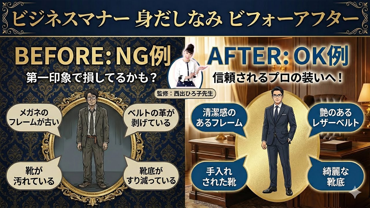 印象を変えると人生が変わる！マナーコンサルタント西出ひろ子が教える男性身だしなみ劇的ビフォーアフター！【マナードクター】