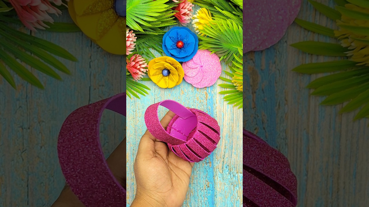 How to Make a DIY Glitter Foam Paper Basket |  A Step-by-Step Guide