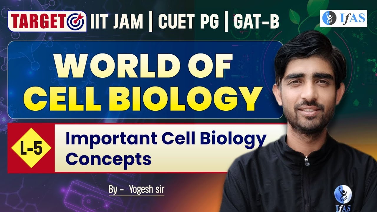 Important Cell Biology Concepts | World Of Cell Biology | IIT JAM BT | CUET (PG) | GAT-B | L5 | IFAS