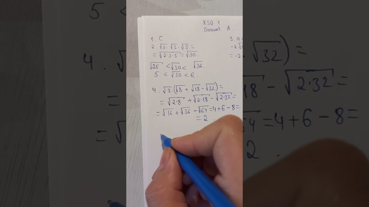 Güven 8 ci sinif Riyaziyyat KSQ 1 Variant A