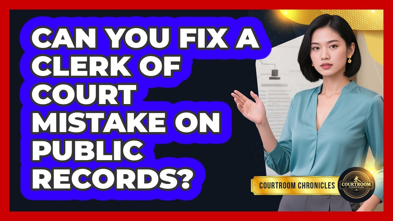 Can You Fix A Clerk Of Court Mistake On Public Records? - Courtroom Chronicles