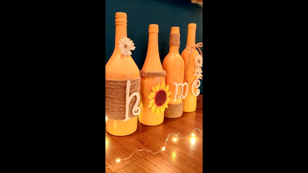 DIY Bottle Art #shorts #art #bottleart #diy