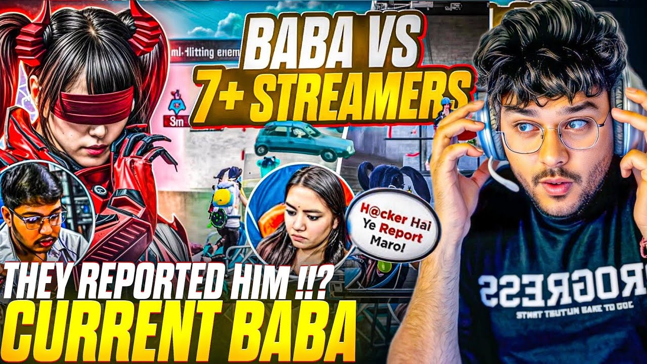 7+ Streamers vs CURRENT BABA YT [ REPORT*D ] HIM 🤯 on LIVE Stream..! 💀🔥 REACTION @ThorGaming77