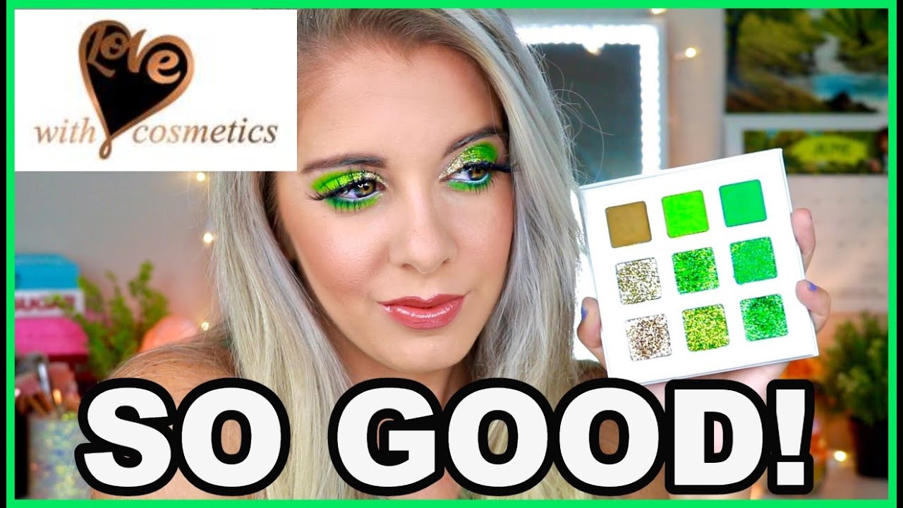 WITH LOVE COSMETICS THE GREEN ONE PALETTE || NO BULLSH*T HONEST REVIEW ||