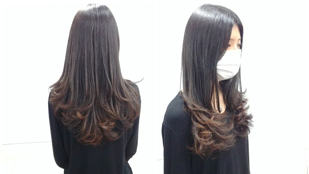 롱 레이어드컷 V라인으로 쉽게 자르는 방법 71번 how to cut layers style