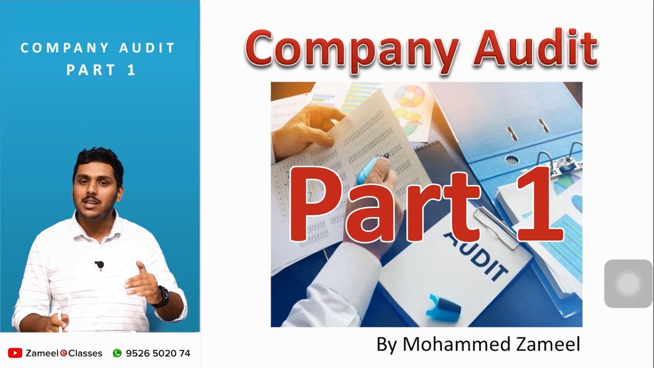 CA Inter/CMA Inter Company Audit Rapid Revision in Malayalam-Part 1