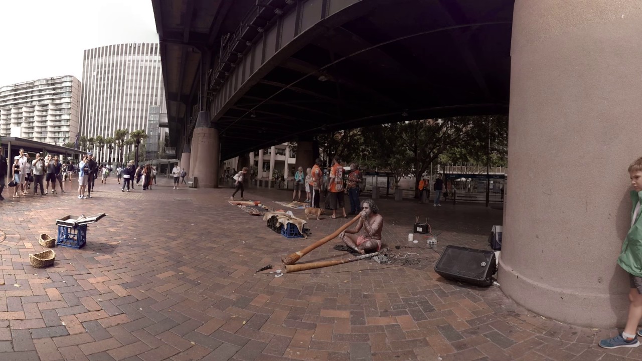 360 video: Didgeridoo at Circular Quay, Sydney, Australia