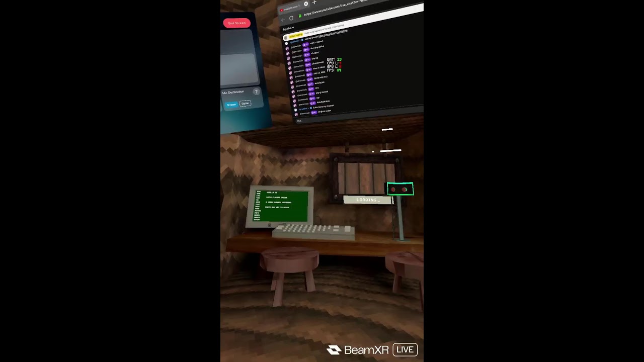 Playing Beat Saber live (modded)