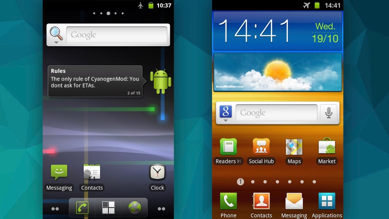 Android 2.3: Stock vs TouchWiz!