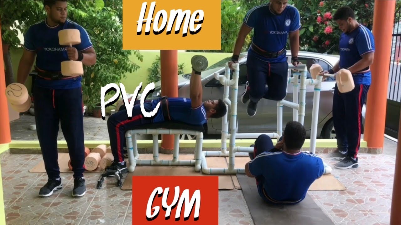 ¿Cómo hacer un GyM casero de PVC en CaSa? [Barras Multifuncionales, Banquillo & Mancuernas]🏋🏻‍♀️🏡