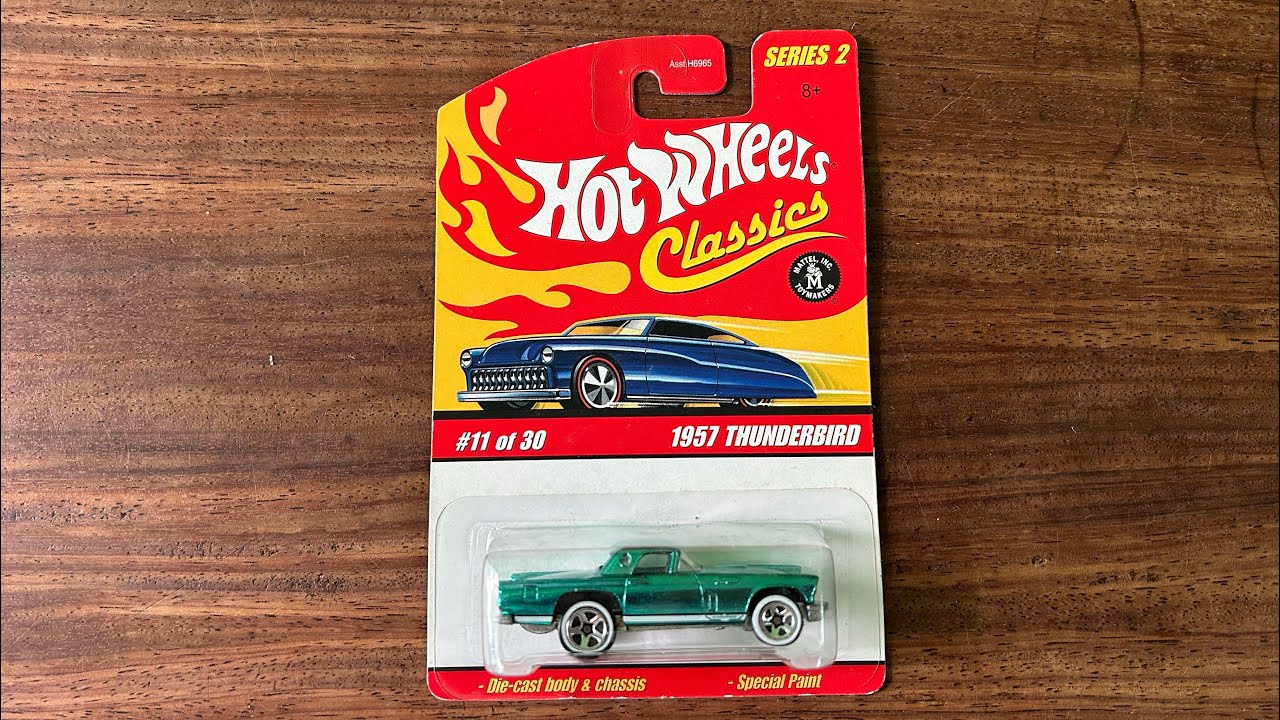 Hot Wheels #124 Classics (Series 2) 11/30-1957 Thunderbird (Spectraflame Aqua)