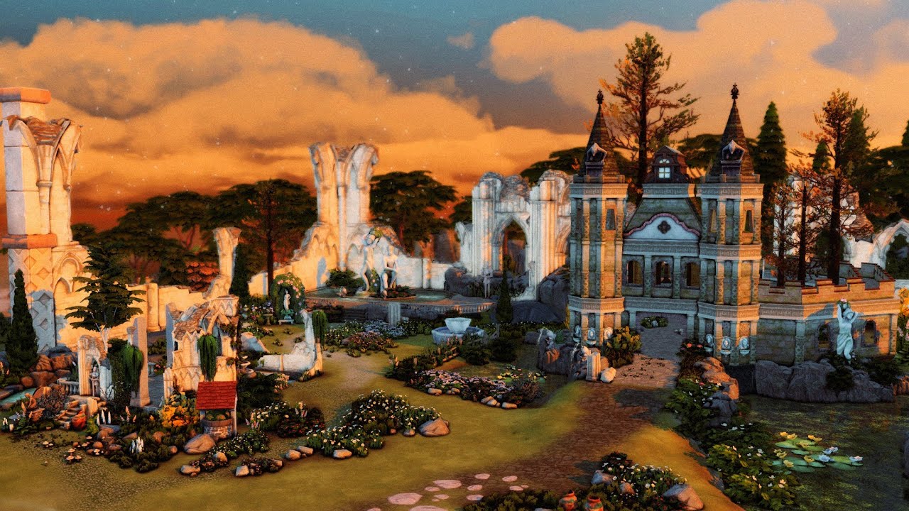 Castle Ruins | The Sims 4 - Stop Motion Speed Build (No CC)
