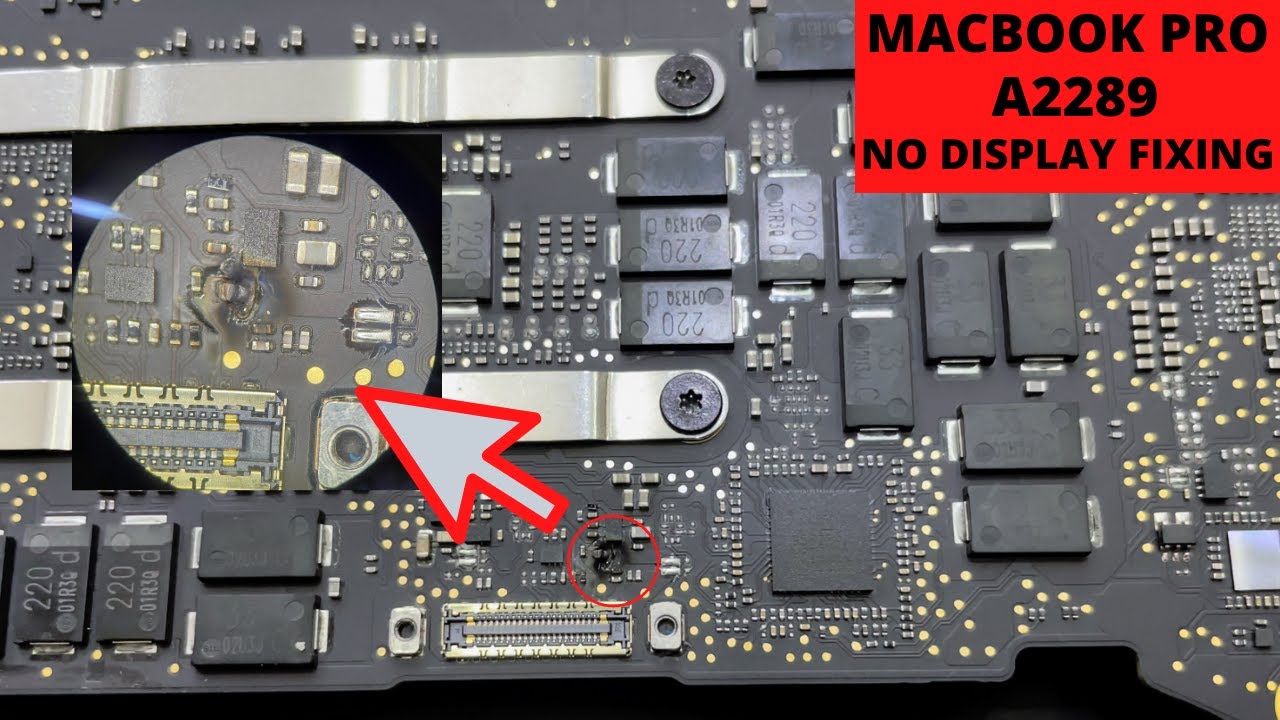 MACBOOK PRO A2289 NO DISPLAY AFTER LIQUD