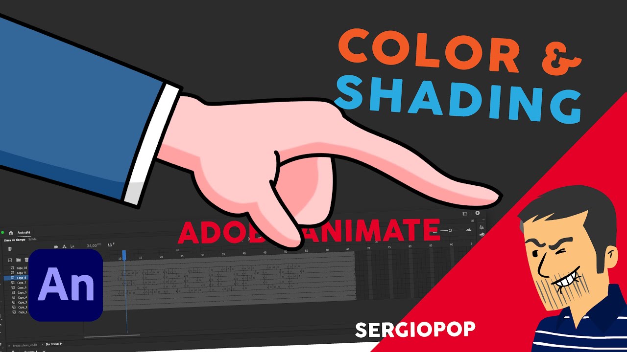 Color paint & shading. Adobe Animate. Incluye archivo.