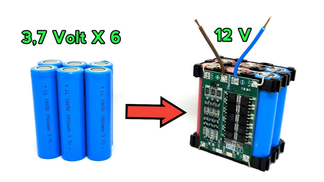 Cara Merakit baterai lithium 12 volt dari 6 buah baterai 18650