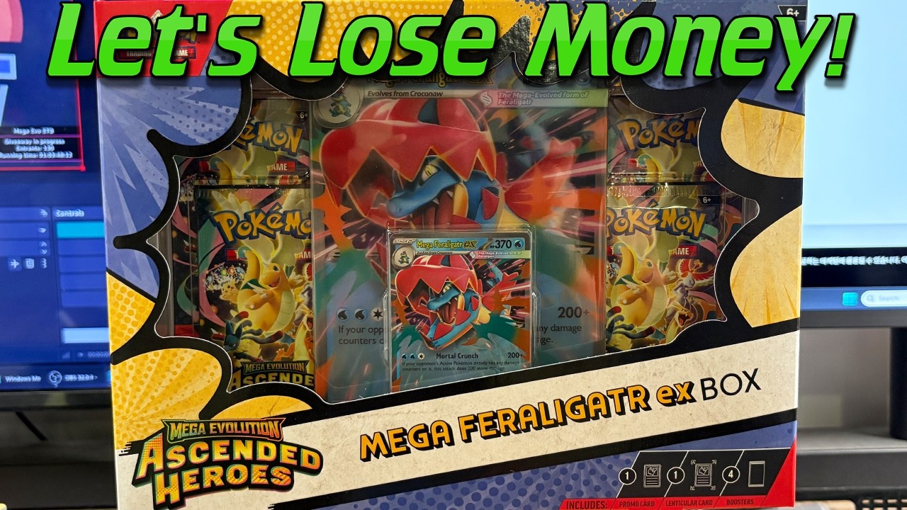 Прибыль или убыток? $55 Ascended Heroes Mega Feraligatr Ex Box