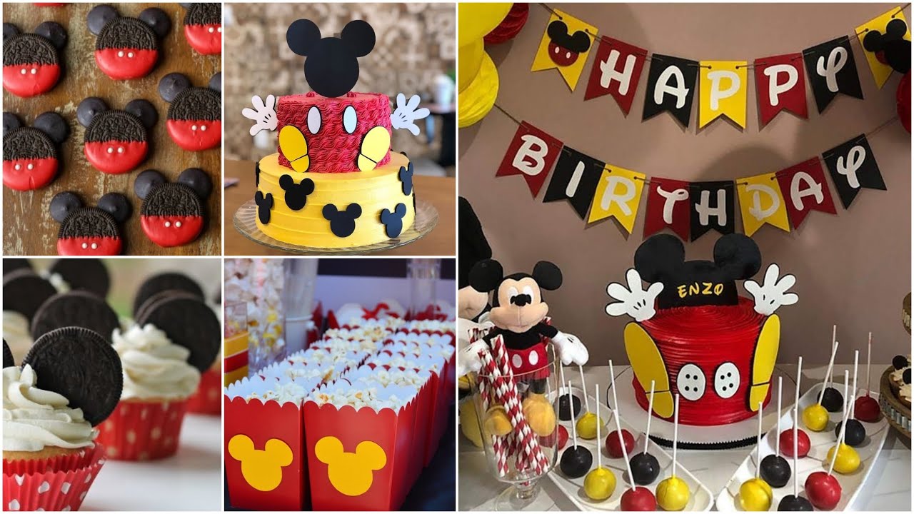 Mickey Mouse Theme Birthday Party Decorations Ideas | Mix Pics